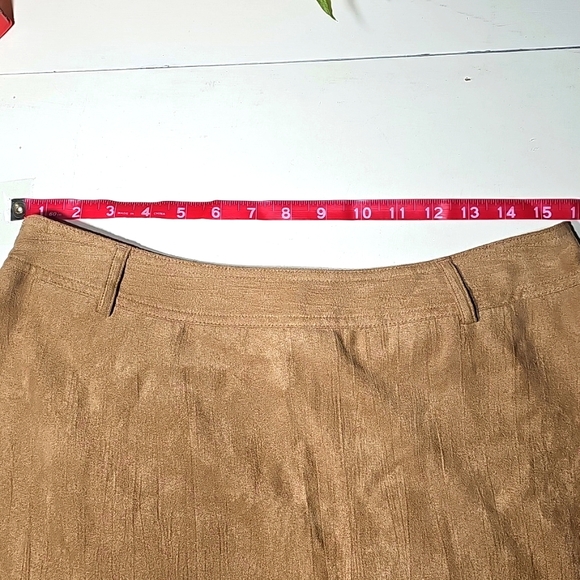 JM Collection Women's MIDI Skirt Light Brown (Size 8) - Picture 7 of 9